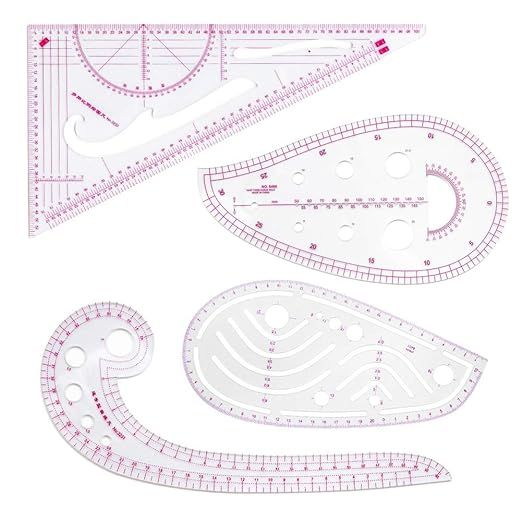 Fashion Clear Metric Sewing Ruler Set, French Curve Pattern Making